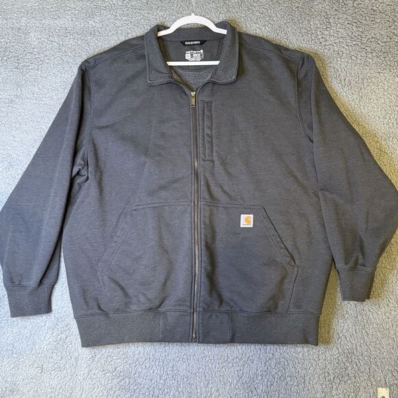 Carhartt Other - Carhartt Men's Rain Defender Loose Fit Heavyweight Zipper Sweatshirt Gray 3XLT